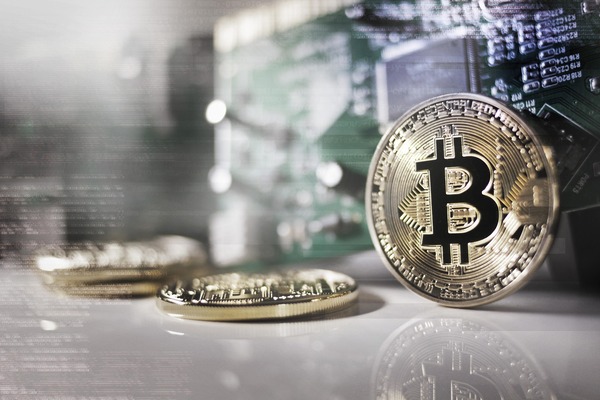 Bitcoin (BTC) network and blockchain transaction concept