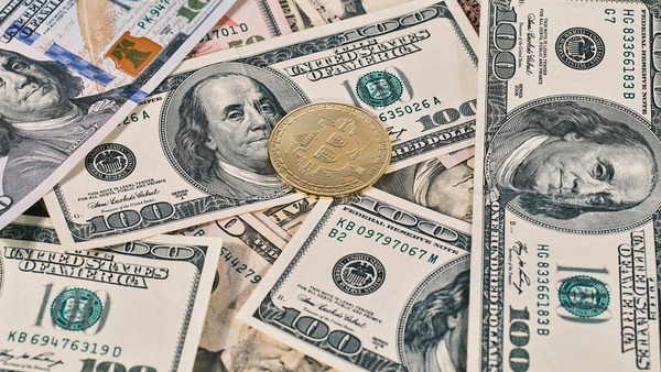 USDT Tether stablecoin and US dollar value concept